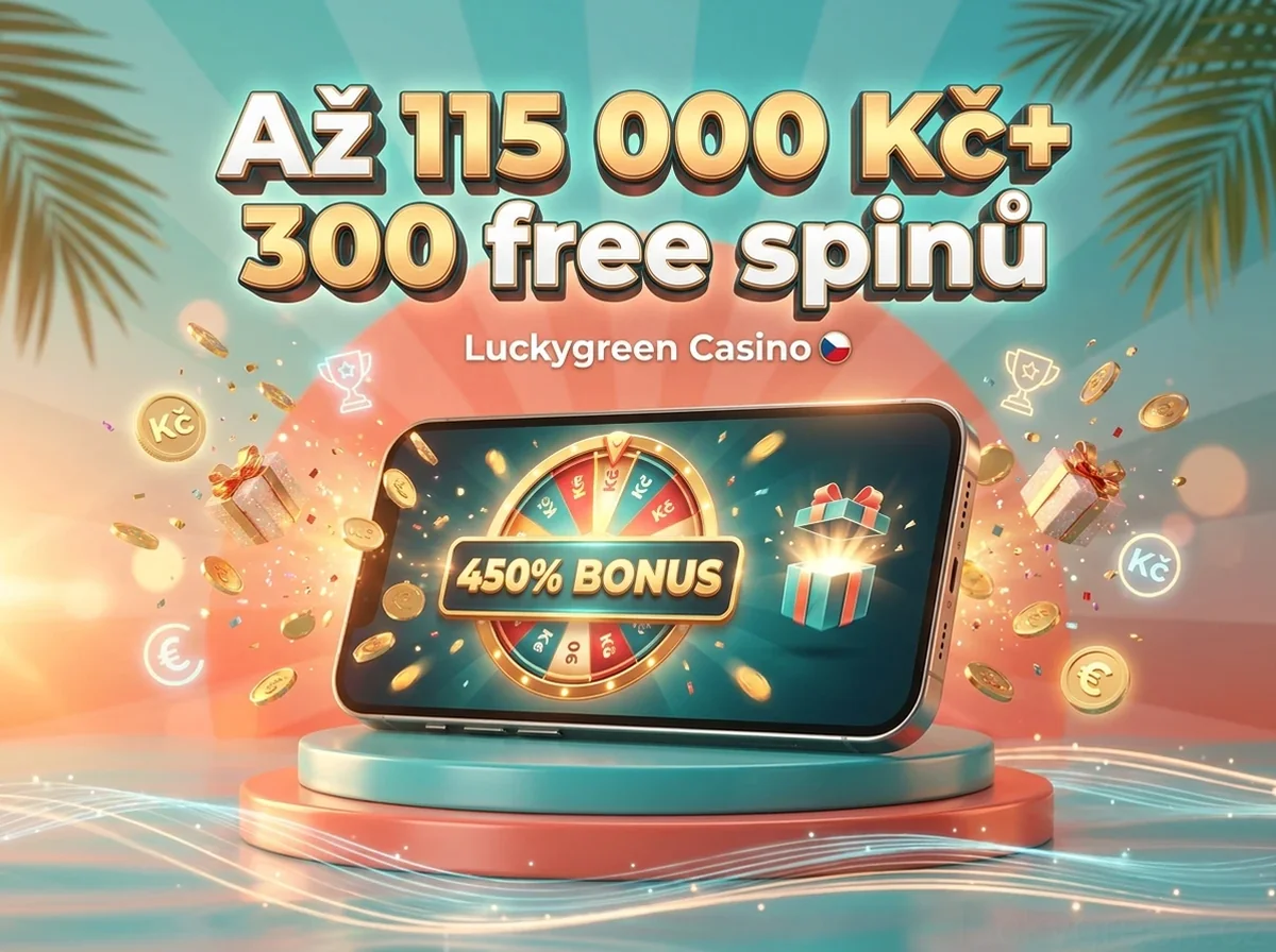 Až 115 000 Kč+ 300 free spinů